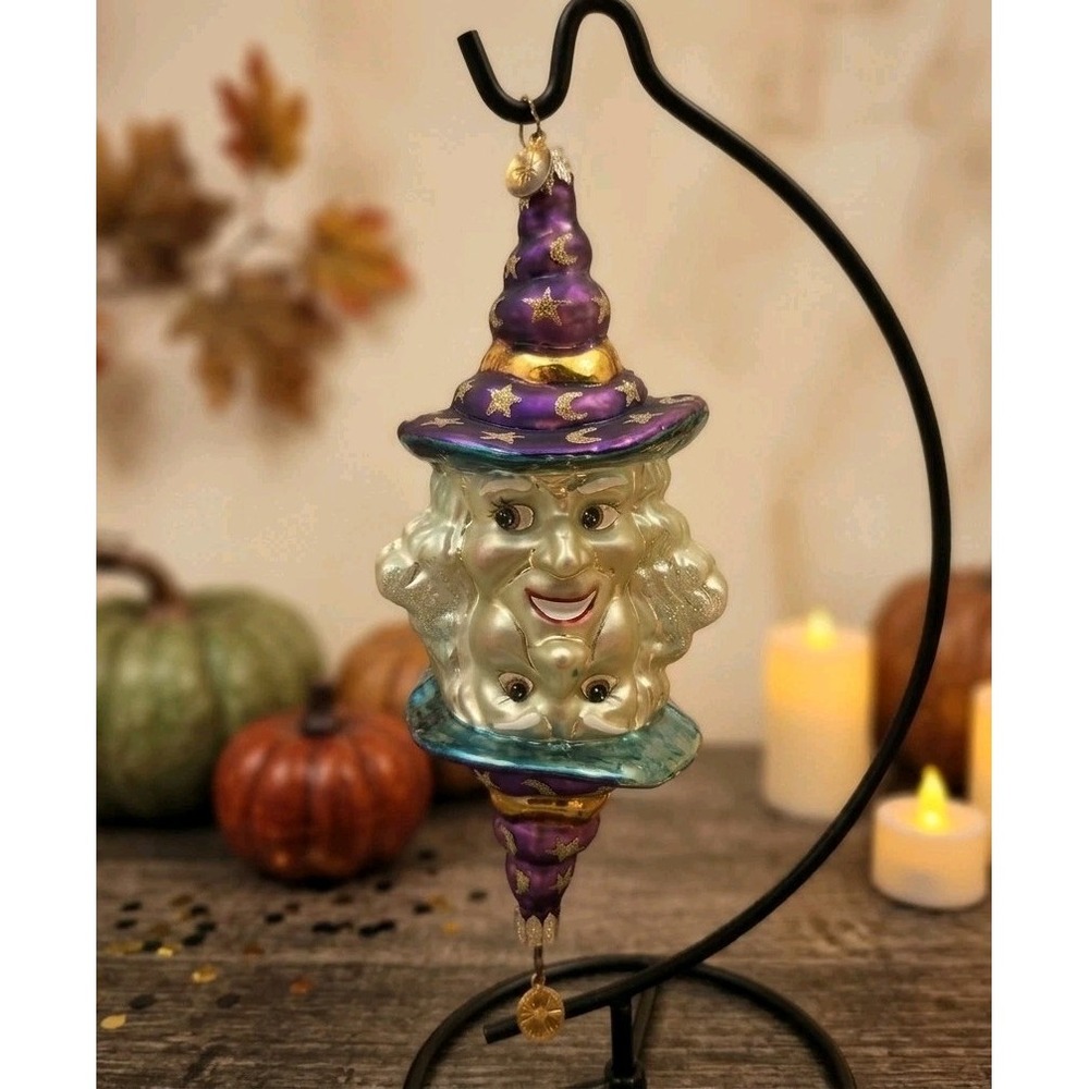 2000 Christopher Radko Good Witch Bad Witch Halloween Ornament 00-119-0 VTG 7"